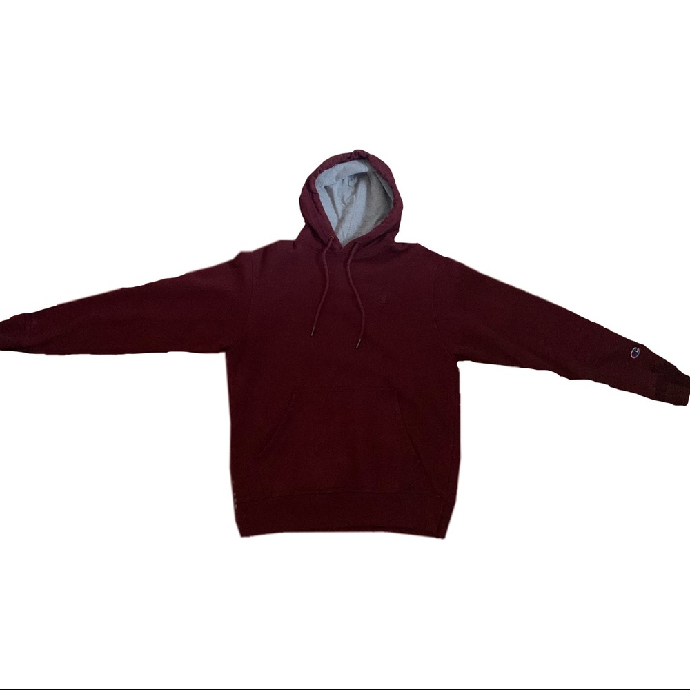 BURGUNDY/MAROON CHAMPION REVERSE WEAVE HOODIE